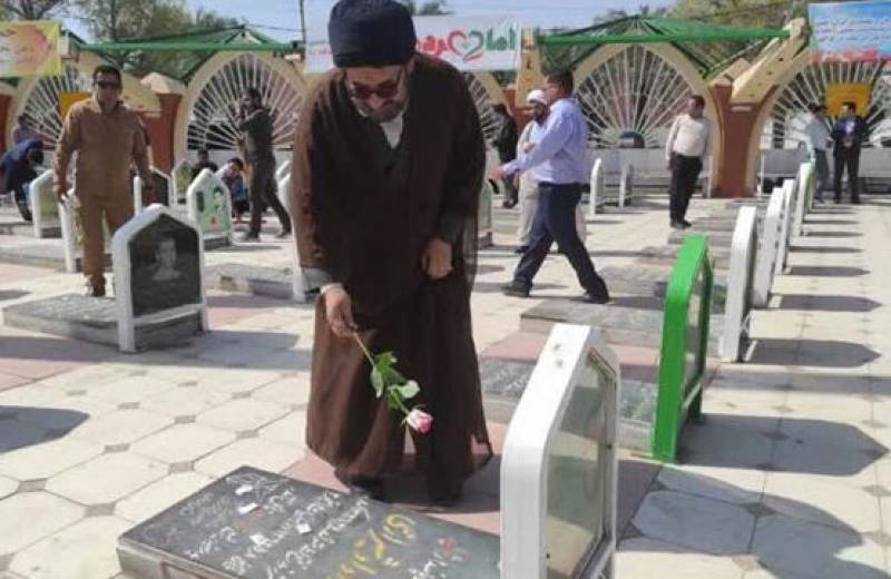 ادای احترام مدیرکل فرهنگ و ارشاد اسلامی جنوب کرمان